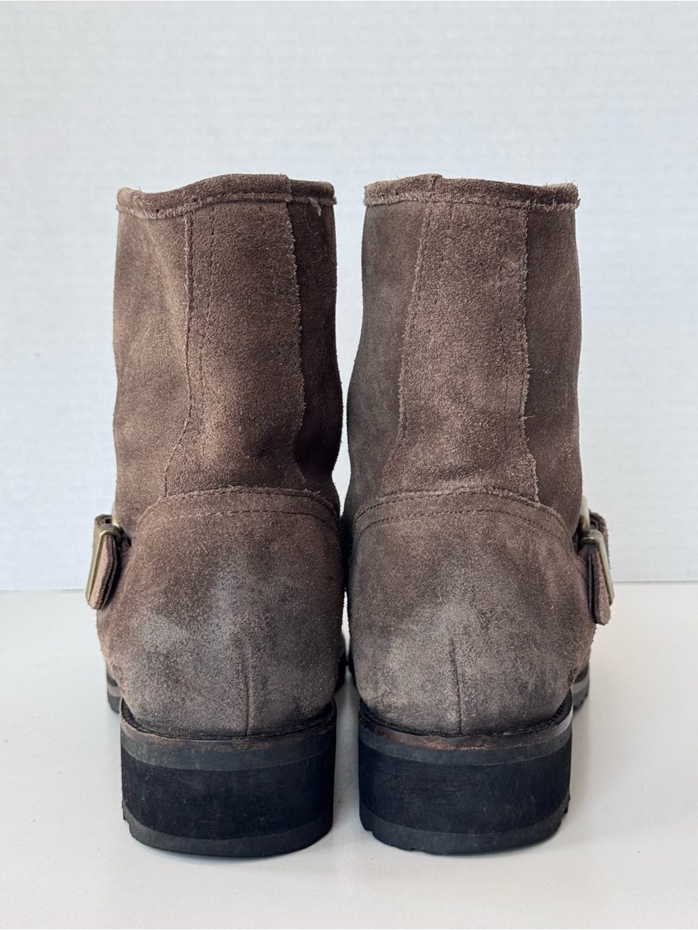 DIESEL Moto Biker Buckle Lined Leather Suede Boots Women’s Size 6 - Picture 7 of 10